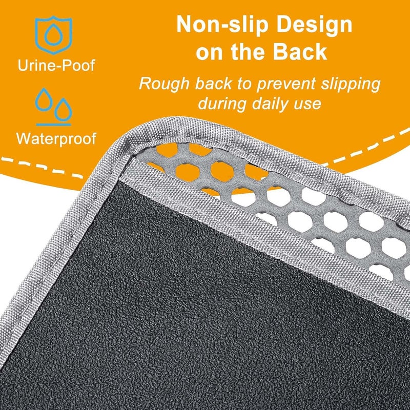 UF-SHARP Large Cat Litter Box Mat,35"X 25" Litter Trapping Mat for indoor Cat, Litter box Mat for Floor, 2 Layer Litterbox Catcher Rug for Kitty Pet,Waterproof Urine Proof, Clean Easily, Non-Slip - Image 4